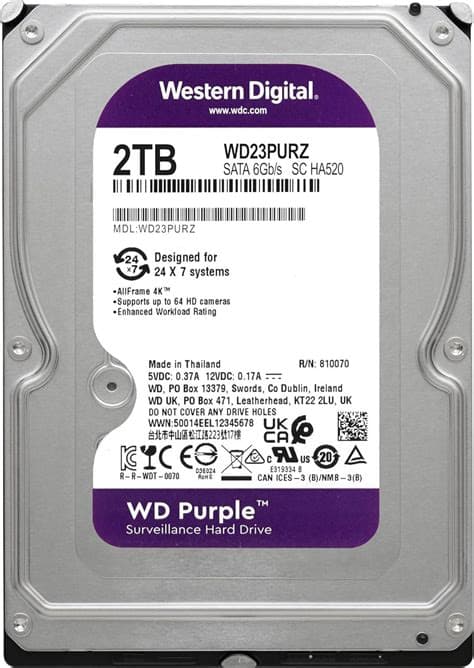 WD Purple Surveillance HDD 2TB (WD23PURZ)