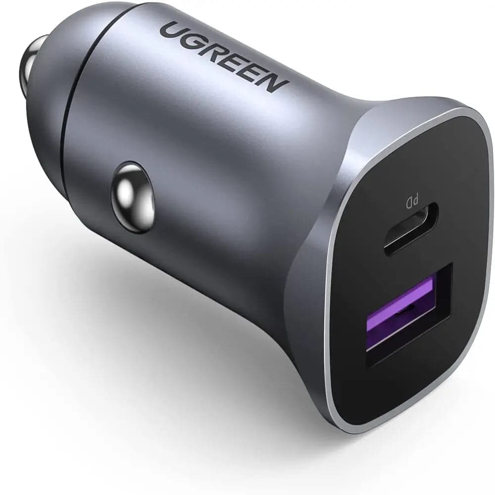 UGREEN 2-Port Fast Car Charger 36W 12V 4A Max to USB-A 5V 30Wt Car Charger 40858