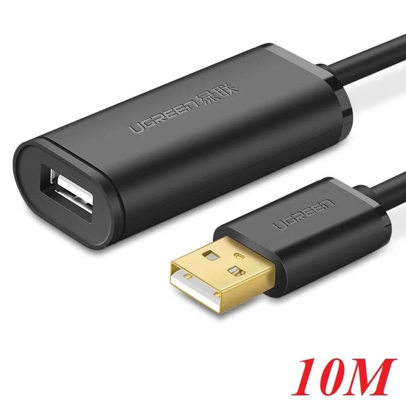 UGREEN USB 2.0 Active Extension Cable with Chipset 10m (Black) (10321)