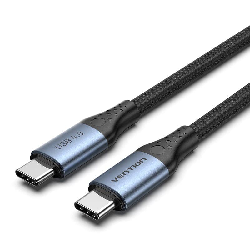 Vention Cotton Braided USB 4.0 C Male to C Male 5A Cable 1M Gray  up to 240W (TAVHF)