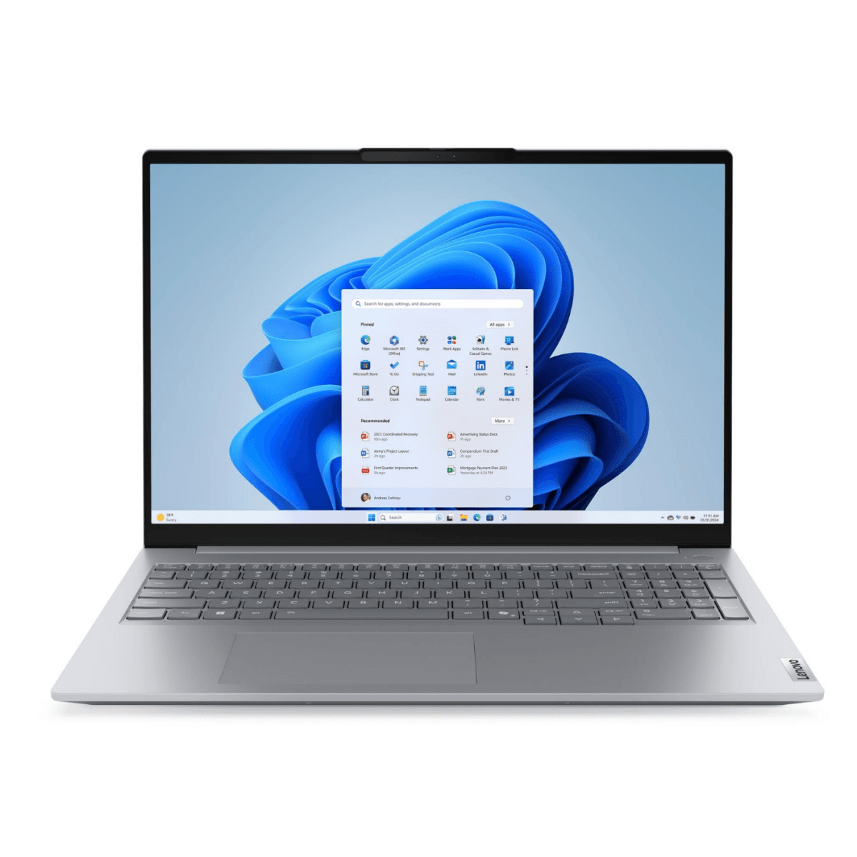 Lenovo ThinkBook 16 Gen8 16 WUXGA LED 1920 x 1200 Core Ultra5 210H, 16Gb DDR5, 512Gb (21SH002RGP) +Bag