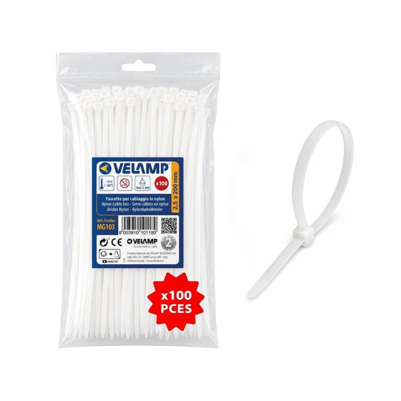 Prowatt EZT-200MKT 2.5*200mm marker cable tie 100pcs white