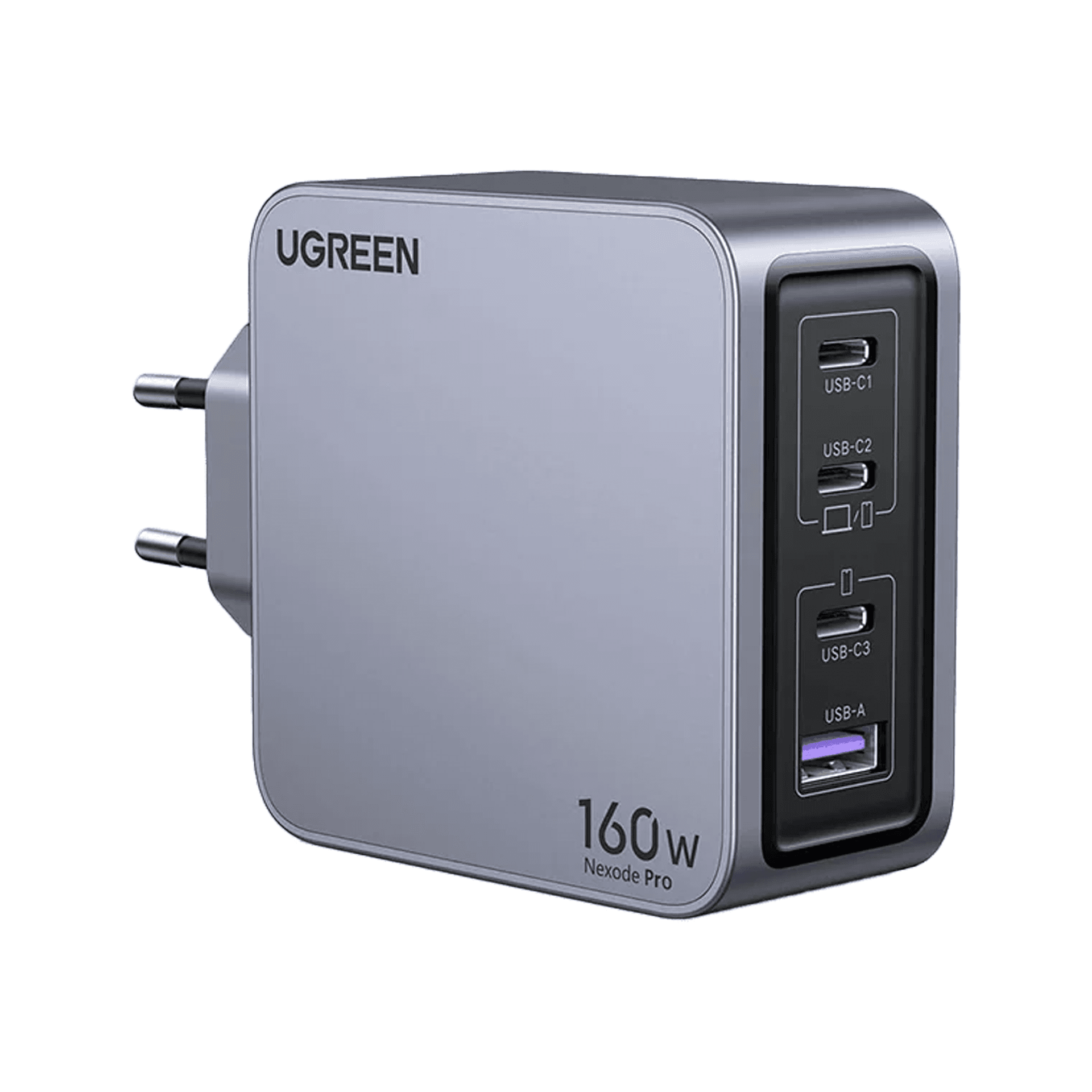 UGREEN Nexode Pro 160W 4 port GaN Fast Charger Set EU (25877) 220V to 3 USB-C and one USB-A 5V 160Wt Charger