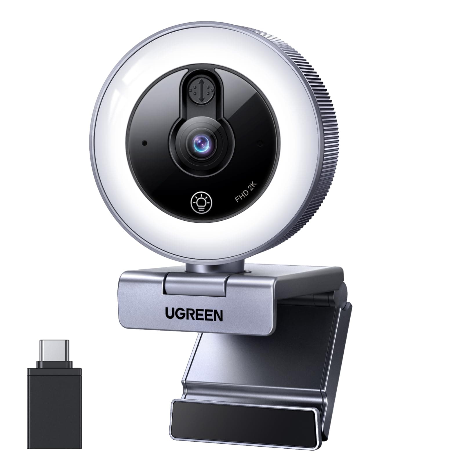 UGREEN USB HD 2K Web Cam with Fill Light (65857)