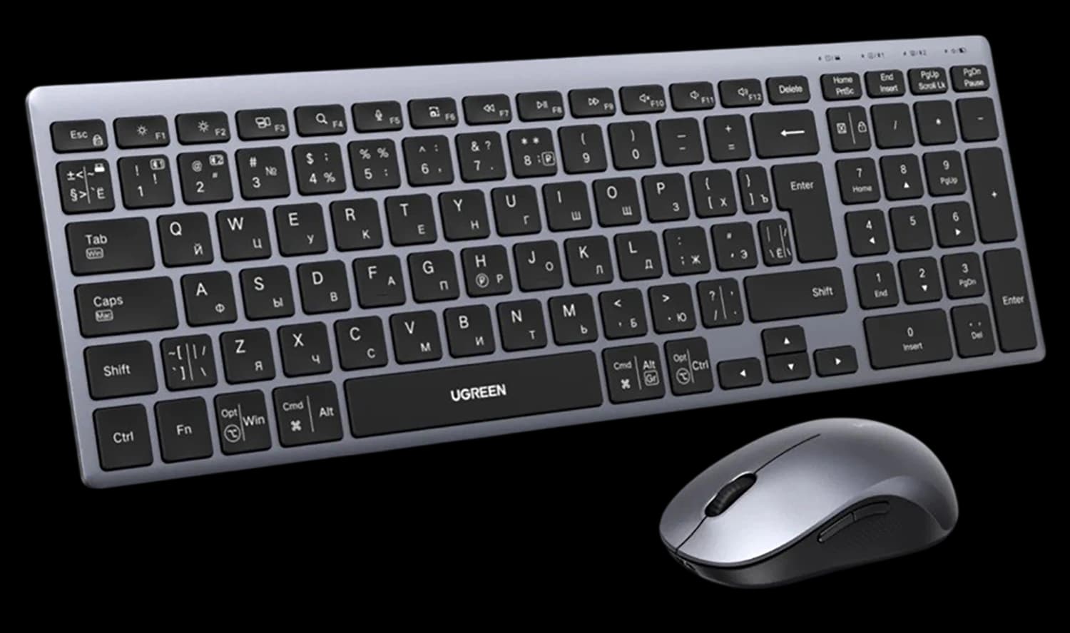 UGREEN MK552 Bluetooth & 2.4GHz Wireless Keyboard & Mouse Combo Rechargeable (85513RU)