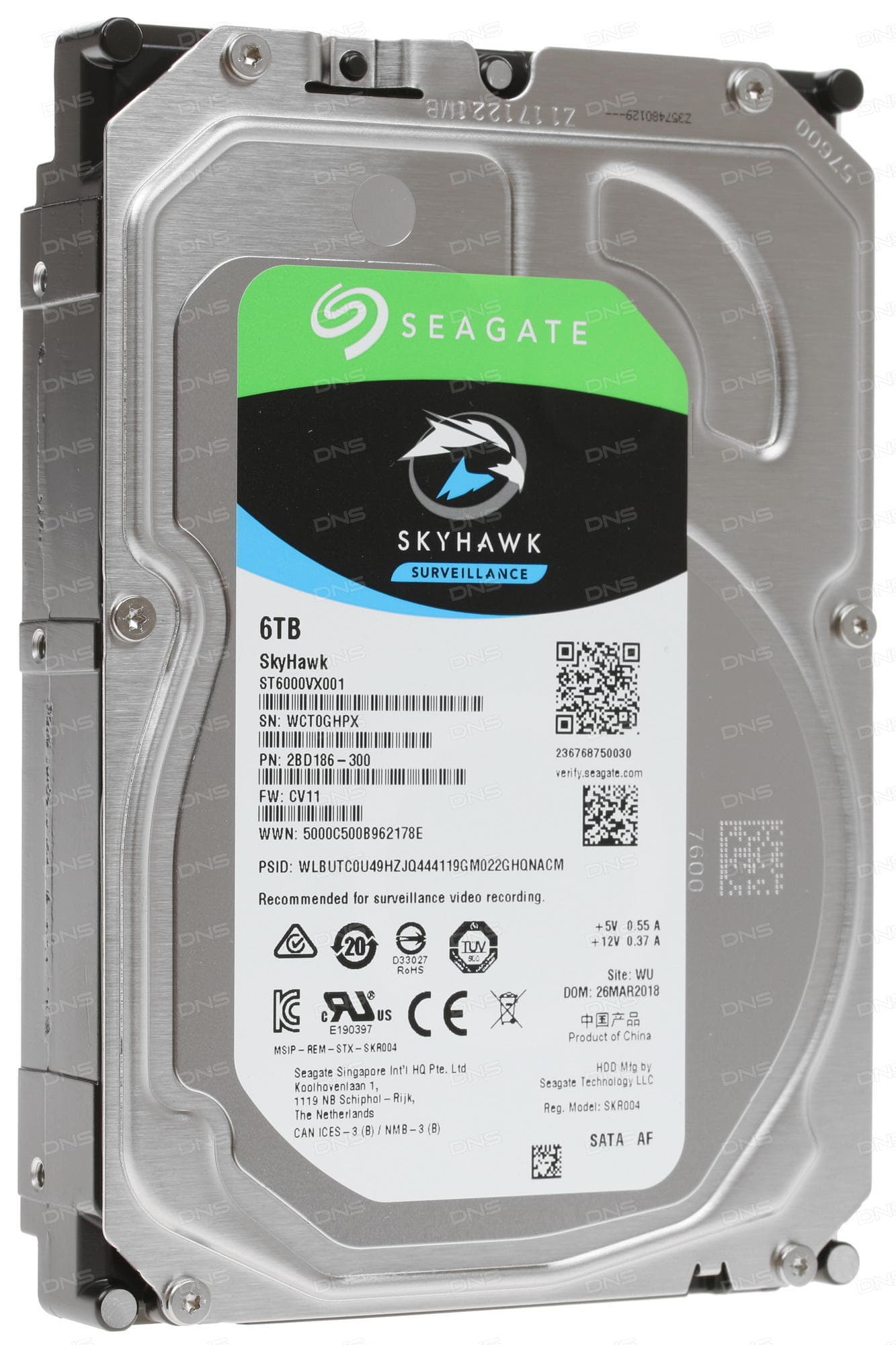 Seagate SkyHawk Surveillance HDD 6TB (ST6000VX008)