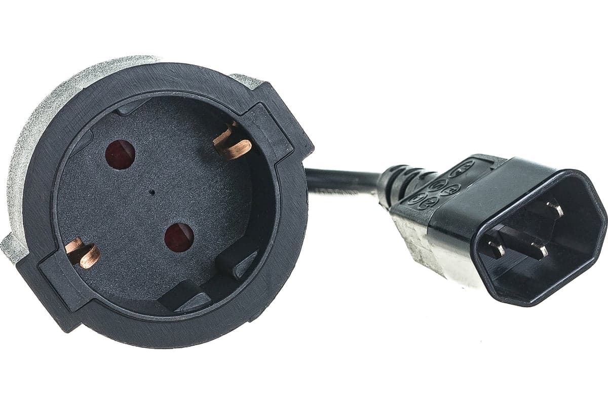 Gembird PC-SFC14M-01 C14 Schuko power cord, 15cm power cable