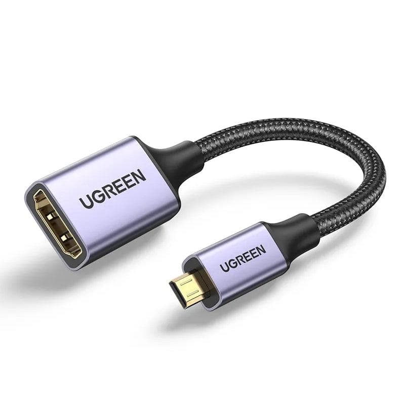 UGREEN Micro HDMI Male to HDMI Female 4K Cable Male to Female Black 0.25m 10553