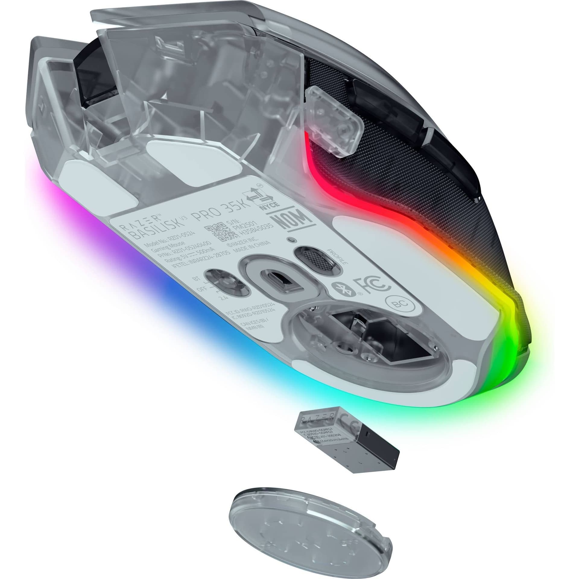 RAZER Basilisk V3 Pro 35K - Phantom White Edition