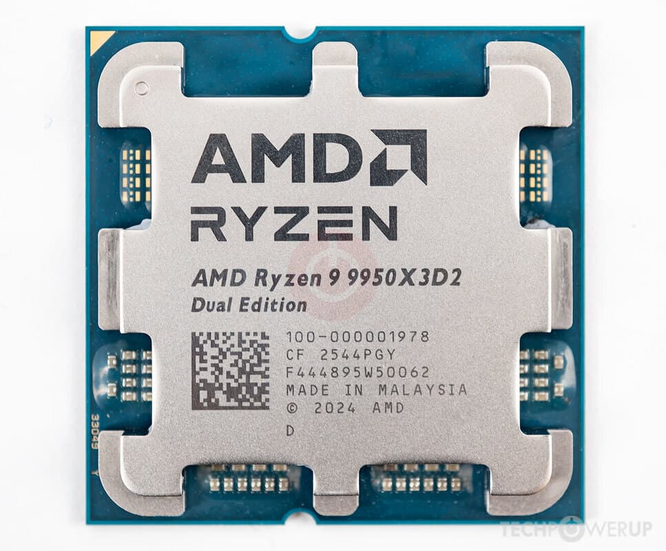 AMD Ryzen 9 9950X3D2 AM5s 16Cores 32Threads 192Mb L3 Cache CPU