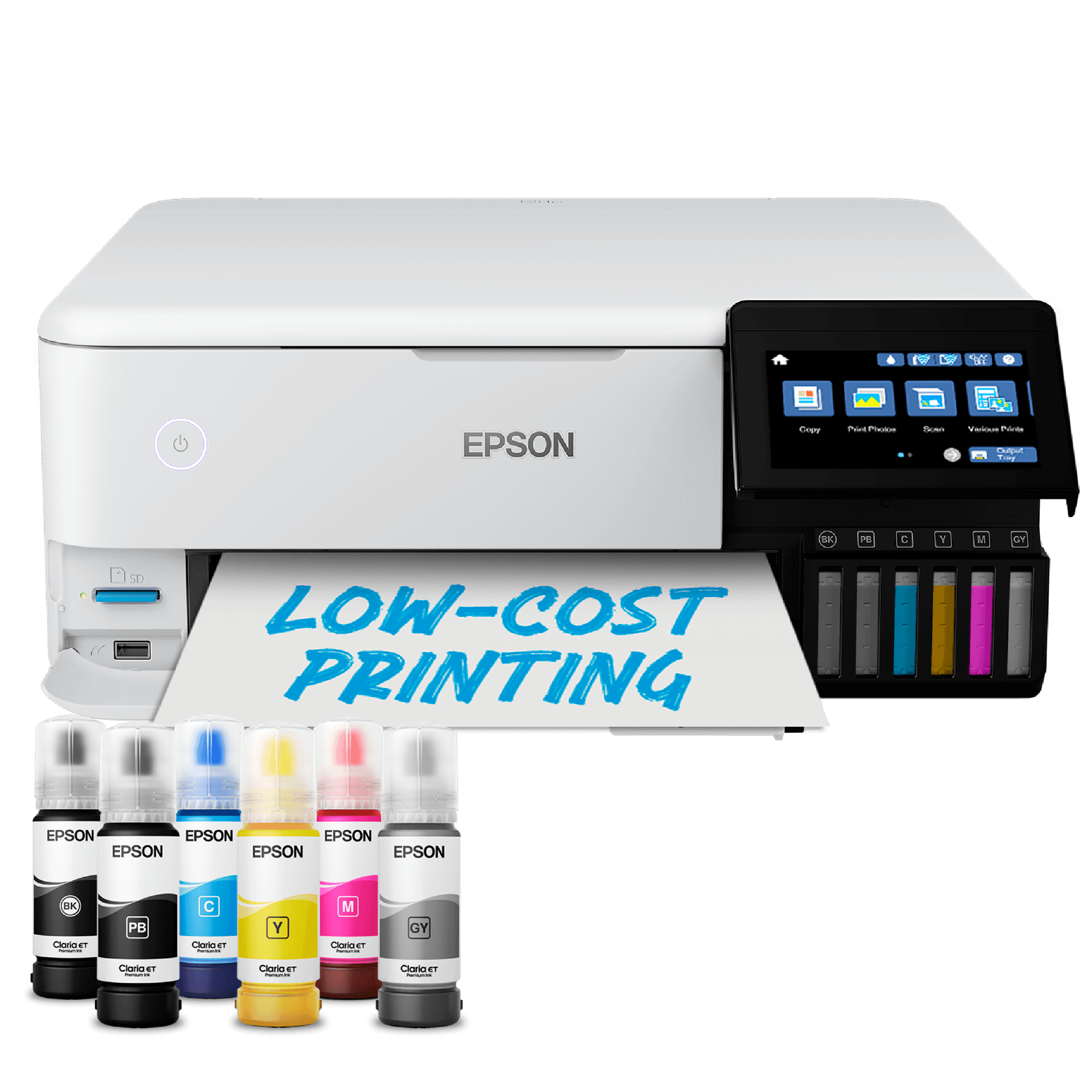 Epson EcoTank L8160 A4+ 6 Coulors WiFi Multifuncional Printer with CD,DVD Print