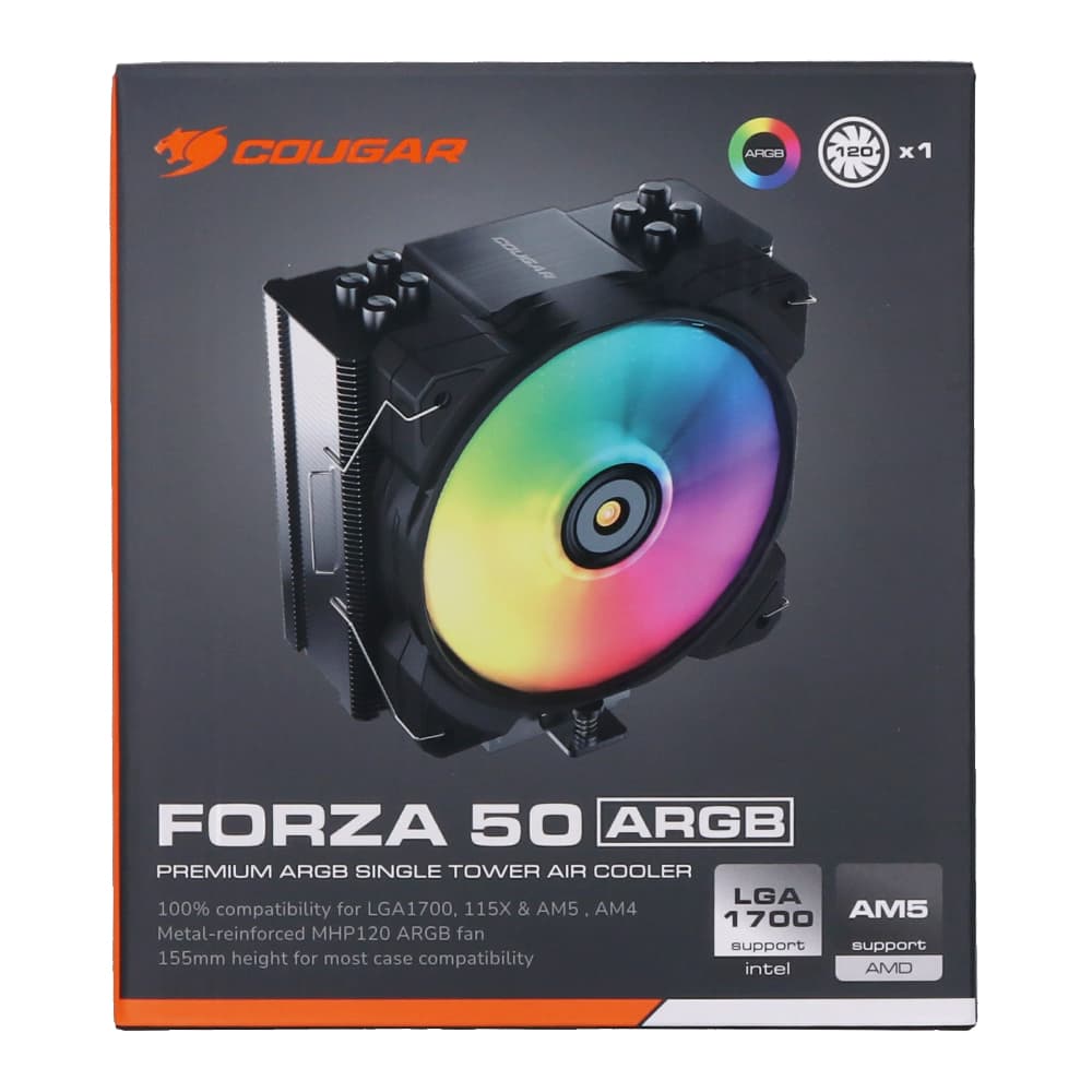 Cougar Forza 50 ARGB LGA 20xx, 1700, 1366, 1200, 115xs, AM5/4/3+