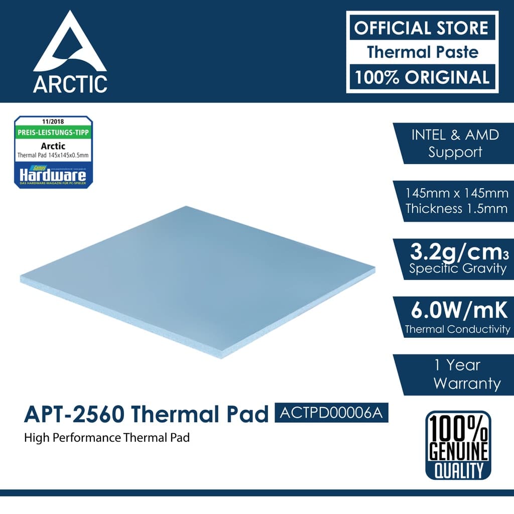 Thermal pad Arctic ACTPD00006A 145*145*1.5 mm