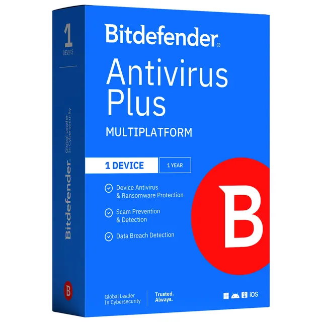 Bit Defender Antivirus 1-Desktop, 1 year Base Antivirus
