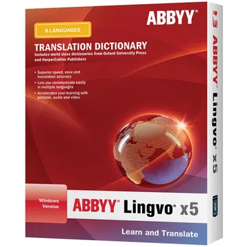 ABBY Lingvo X5 European Home version 9 languages 1-Desktop, English, French, Italian, German, Spanich, Portuguese, Russian, Ukrainian, Kazakh translator