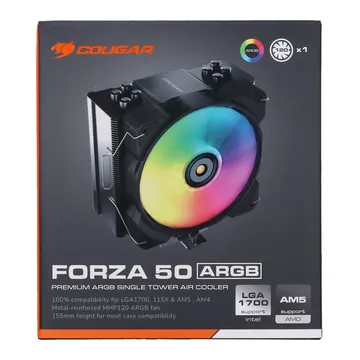 Cougar Forza 50 ARGB LGA 20xx, 1700, 1366, 1200, 115xs, AM5/4/3+