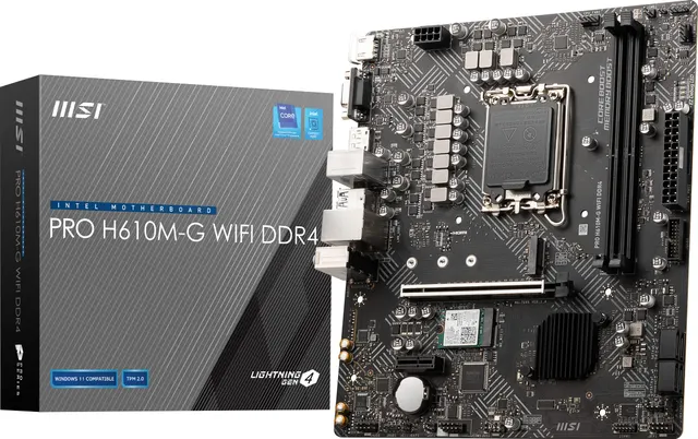 MSI Pro H610M-E D4 iH610 1700s DDR4 ready