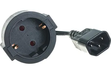 Gembird PC-SFC14M-01 C14 Schuko power cord, 15cm power cable
