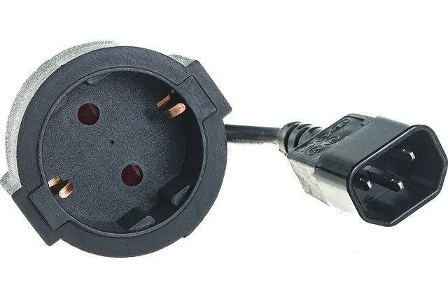 Gembird PC-SFC14M-01 C14 Schuko power cord, 15cm power cable