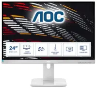 AOC 24P1/GR WLED IPS monitor, 23.8" 4mc Full HD, 90° rotate, height adjust stand