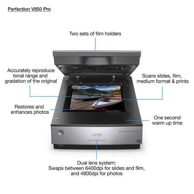 Epson Perfection V850 Pro A4 Film and Photo Matrix CCD tecnology Scanner