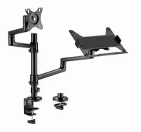 Gembird MA-DA-04 One Monitor+ Laptop VESA Arm stand for 1 monitor + laptop