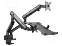 Gembird MA-DA3-02 One Monitor+ Laptop VESA Arm stand for monitor + laptop