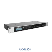 Grandstream UCM6308 Video Calls Support, 8 ATE Phone Line, 300 one time call, 3000 IP phone support, 128x32 dot matrix graphic LCD with DOWN and OK buttons, Asterisk 16 OS