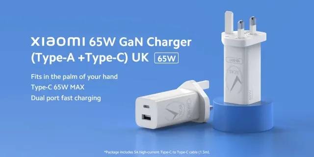 XiaoMi Gan Charger Type-C 65Wt (AD652GEU, BHR5515GL) 220V to USB-C 5V 65Wt Charger