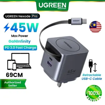 UGREEN Nexode Pro 45W Charger EU (35008) 220V to two USB-C and 5V 45Wt Charger