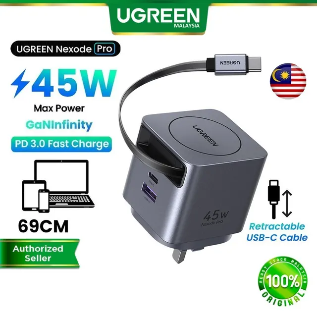UGREEN Nexode Pro 45W Charger EU (35008) 220V to two USB-C and 5V 45Wt Charger