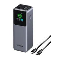 UGREEN Nexode Power Bank 25000mAh 200W Charger EU (35525B) with Smart Digital Display 220V to two USB-C (1 input) and one USB-A 5V 145Wt PD 3.1 Charger