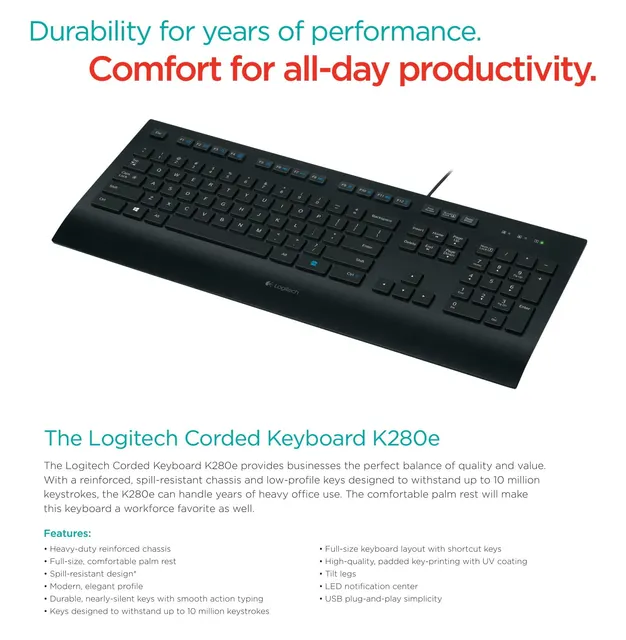 Logitech K280e USB Cord