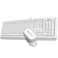A4Tech Fstyler F1010 Slim White USB Cord Kb + Mouse