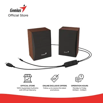 Genius SP-HF380BT WoodBluetooth Speaker