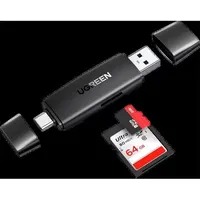 UGREEN CM304 Multifunction Card Reader (Black) (80191) USB-A + USB-C SD Stick Card Reader