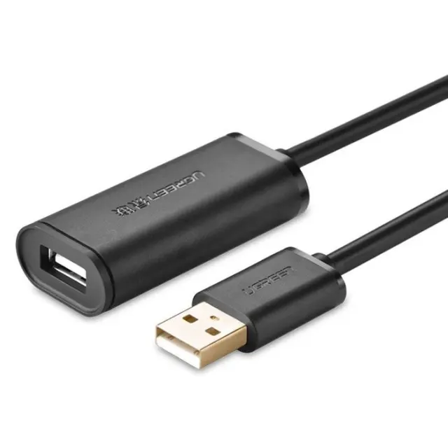 UGREEN USB 2.0 Active Extension Cable with Chipset 15m (Black) US121 (10323)