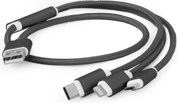 Gembird CC-USB2-AMLM31-1M USB 2.0 A - micro USB, USB-C, USB LM cable 1m