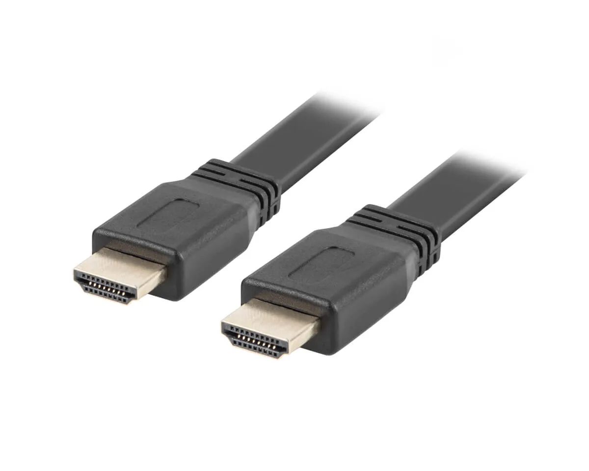 Lanberg HDMI 2.0 Cable 5m flat (CA-HDMI-21CU-050-BK)