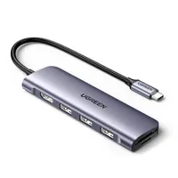 Apple Converter for MacBook UGreen USB-C Multiport HUB MacBook (80856) 6 in two USB 3.2 Type-C Multiport HUB with PD for MacBook + Card reader