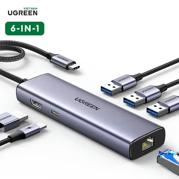 UGREEN USB-C Multiport HUB (15598) USB 3.0 Type-C to HDMI Adapter and Multiport HUB with PD + Card reader
