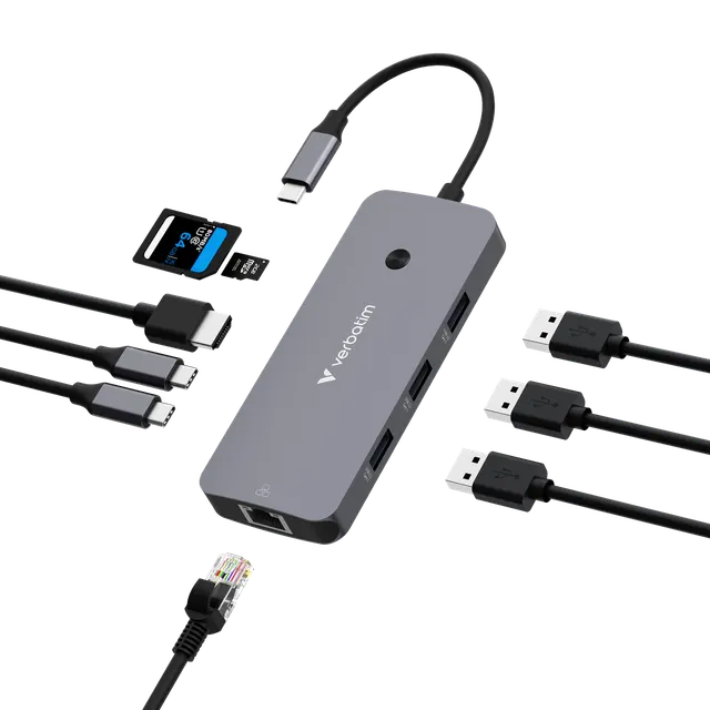 Verbatim USB-C Multiport HUBUSB 3.2 Type-C to HDMI Adapter and Multiport HUB