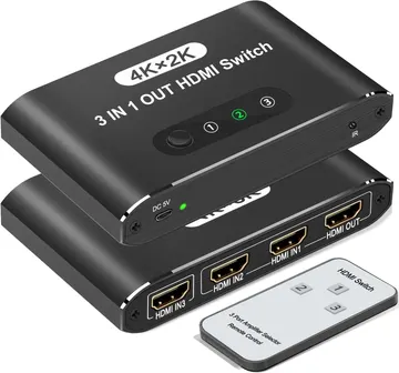 HDMI SwitcherHDMI Switcher 3 In 1 Out 4K 3840x2160 at 30Hz