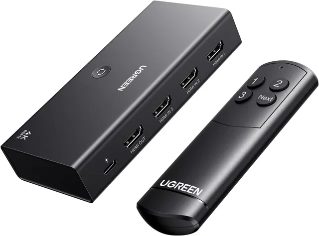 UGreen 50633 HDMI Switcher 3 In 1 Out 4K 3840x2160 at 30Hz