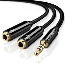UGREEN 30620 3.5mm audio cable for connectibg 2x 3pin to 4pin 3.5mm audio cable for Headphone