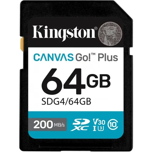 Kingston SDG4 64Gb (U3, UHS-I, V30, A2) SD/XC High Speed
