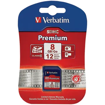 Verbatim SD Card 8GB Class 10 SDHC High Speed