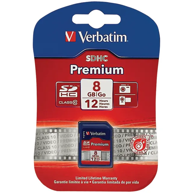 Verbatim SD Card 8GB Class 10 SDHC High Speed