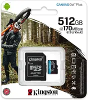 Kingston SDCG3 512Gb (U3, UHS-I, V30, A2) MicroSD/XC High Speed