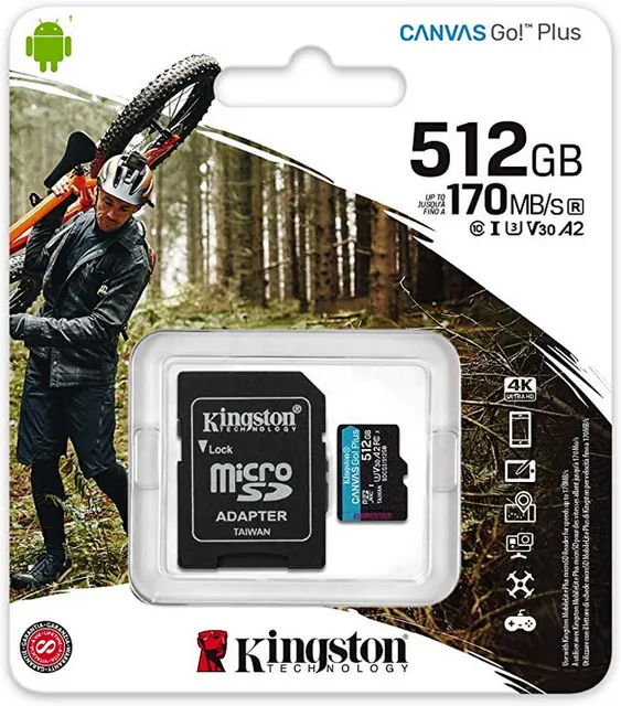 Kingston SDCG3 512Gb (U3, UHS-I, V30, A2) MicroSD/XC High Speed